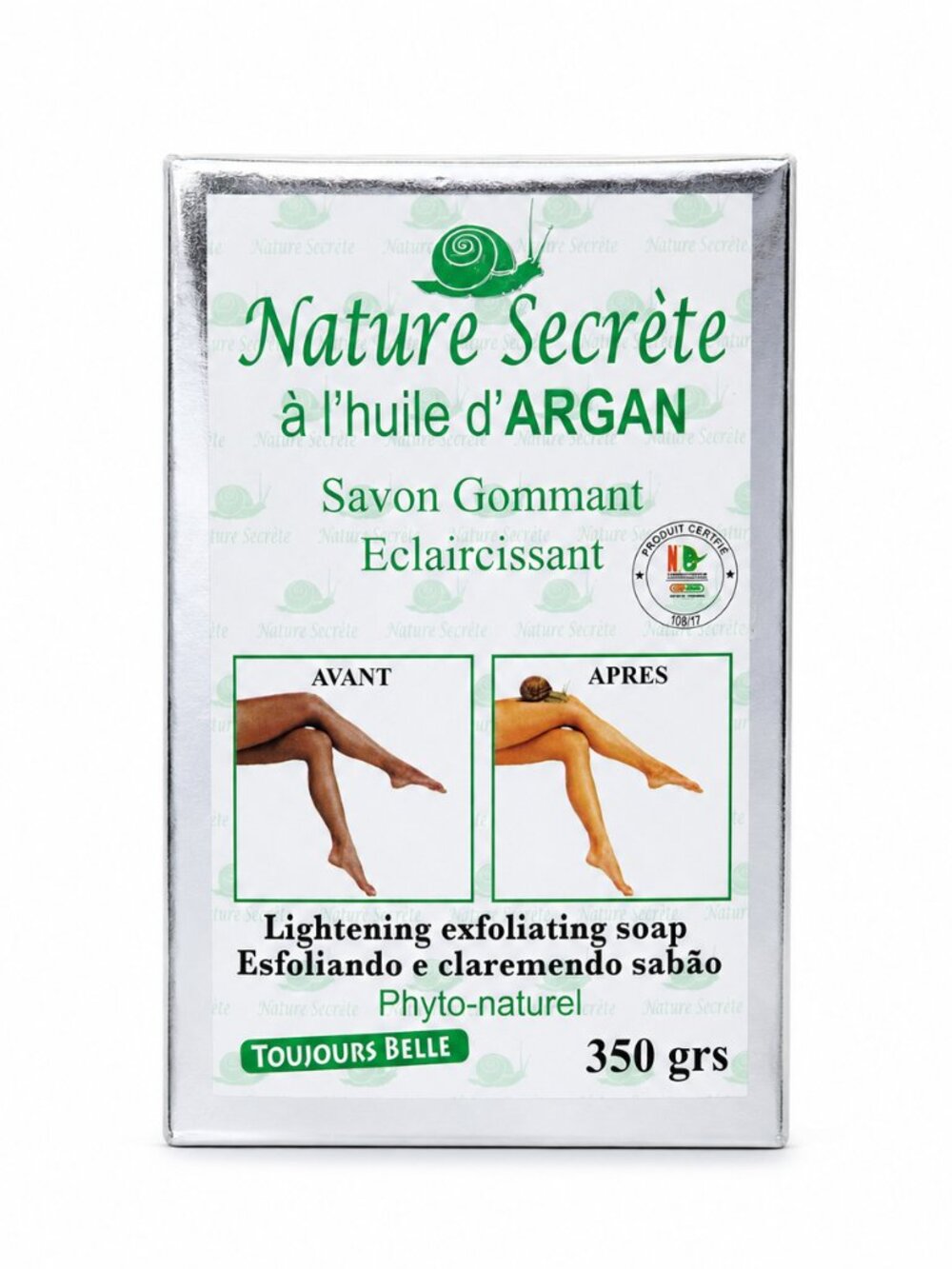 Nature Secrète Argan Oil Exfoliating Soap Brightening Scrub Bar 350g Deep Clean